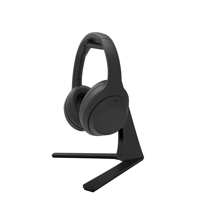 Kanto h3 universal desktop headset stand with silicone padding and adapter holder-null