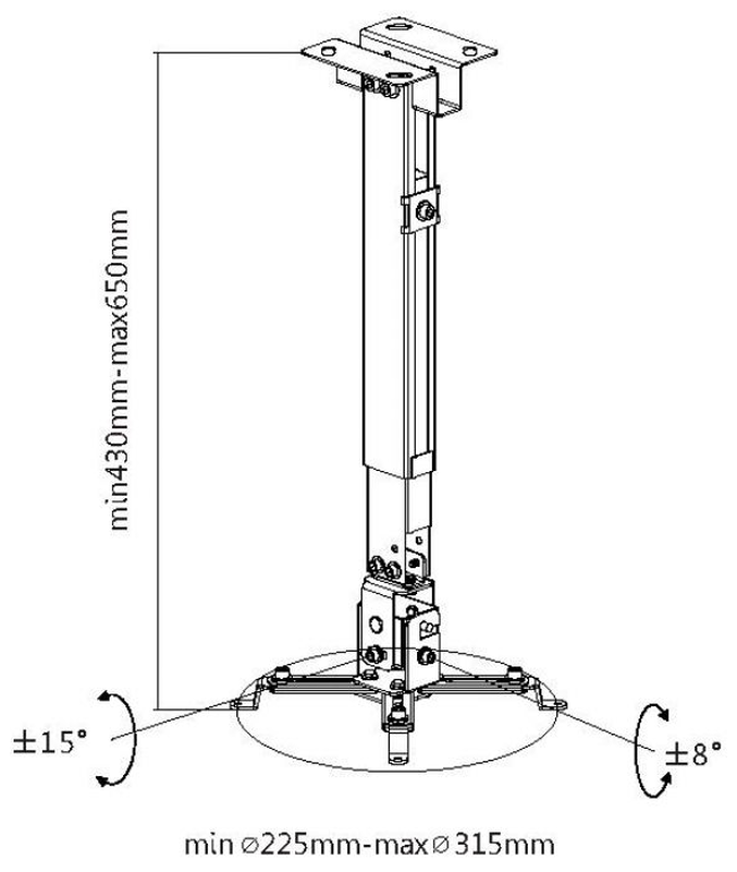 Equip projector ceiling wall mount bracket-null