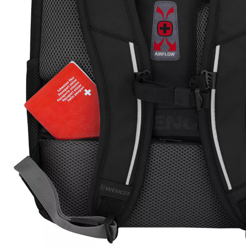 Wenger, carbon pro, business backpack with 15.6" laptop sleeve and tablet pocket, black, , medium image number null
