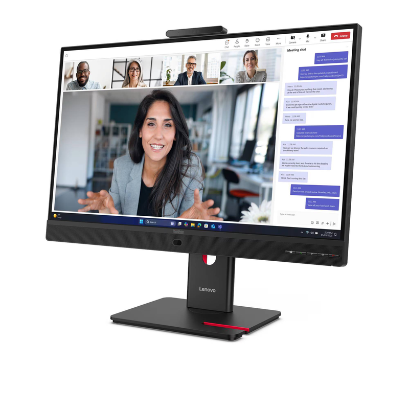 Lenovo thinkvision t27qd-4v 64b8uat1uk 27 inch qhd 2560x1440 ips 120hz USB-c docking 100w webcam conferencing monitor black-null