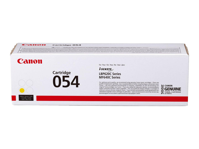 Canon 054h yellow high capacity original toner cartridge 2300 pages for lbp622cdw mf641cw mf644cdw-null