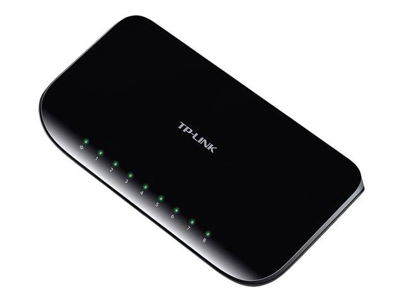 Tp-link tl-sg1008d 8-port gigabit unmanaged desktop switch plug and play green ethernet white-null
