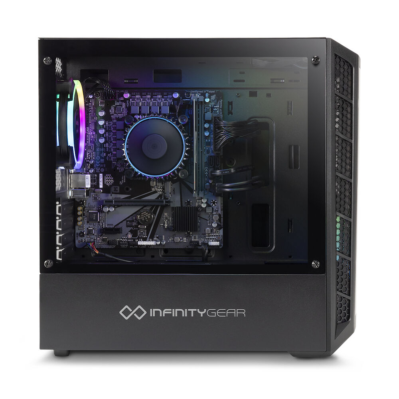 Infinity gear core 4 rev.5 (core i3-12100/8GB ddr4/480GB SSD/windows) desktop pc-null