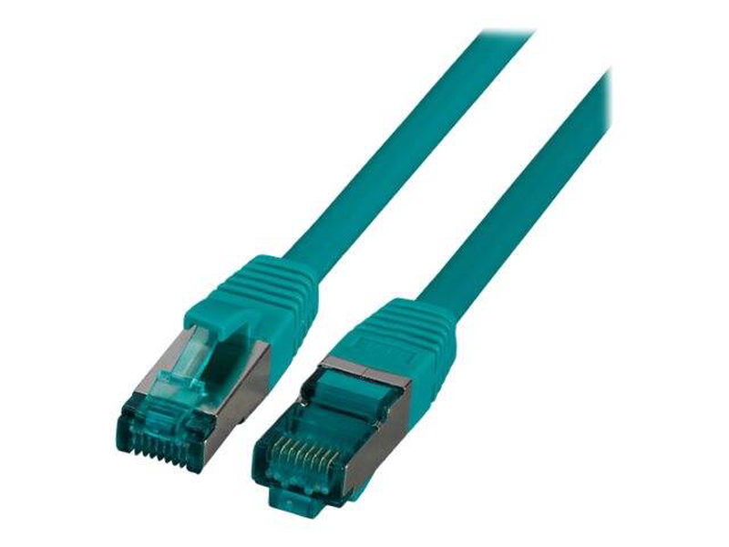 Efb-elektronik / patch cable / rj-45 (m) to rj-45 (m) / 1 m / 6 mm / s/ftp / cat 6a / halogen-free, molded, snagless, silicone-free / green-null