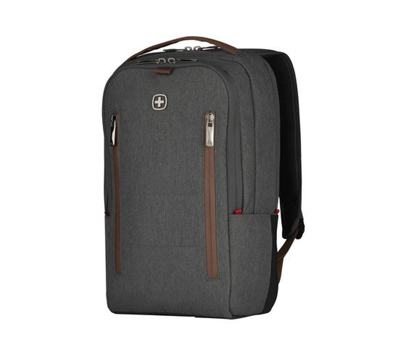Wenger, city upgrade, 16" laptop backpack w/ cross body day bag, grey, , medium-null