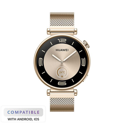 Gt4 gold milanese strap, Gold, medium