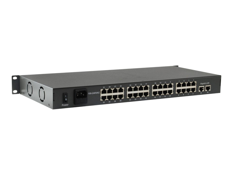 Levelone fgp-3400w380 34-port fast ethernet poe+ switch | 380w | rack-mountable, , medium-null