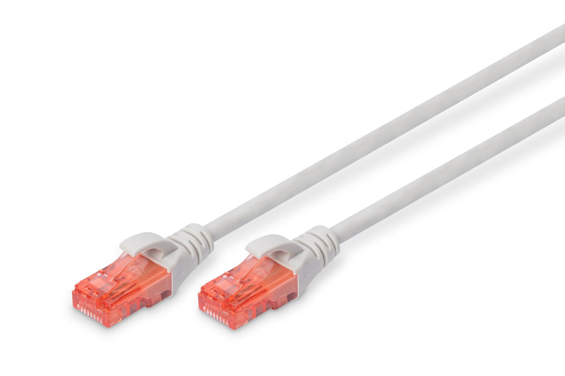 Digitus - patch cable - rj-45 (m) to rj-45 (m) - 2.5 m - utp - cat 6 - halogen-free, molded, snagless - grey-null
