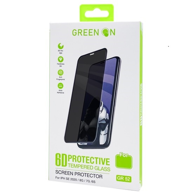 iPhone 15 pro green on 3d privacy protective tempered glass gr52, , medium-null