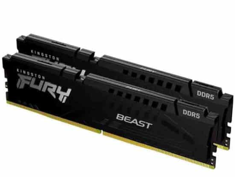 Kf560c36bbeak2-64 6000mhz 64GB (2*32GB) ddr5 dimm cl36 fury beast rgb kit kingston, , medium image number null