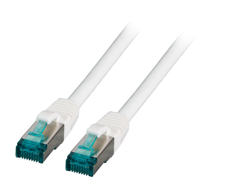 Efb-elektronik - patch cable - rj-45 (m) to rj-45 (m) - 25 cm - sftp - cat 6a - halogen-free, molded, snagless, silicone-free - white-null