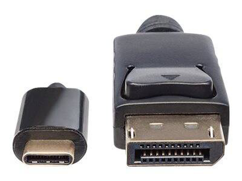 Manhattan USB-c to displayport cable, 4k@60hz, 2m, male to male, black, / 24 pin USB-c (m) to displayport (m) / USB 3.1 / 2 m / 4k support / black-null
