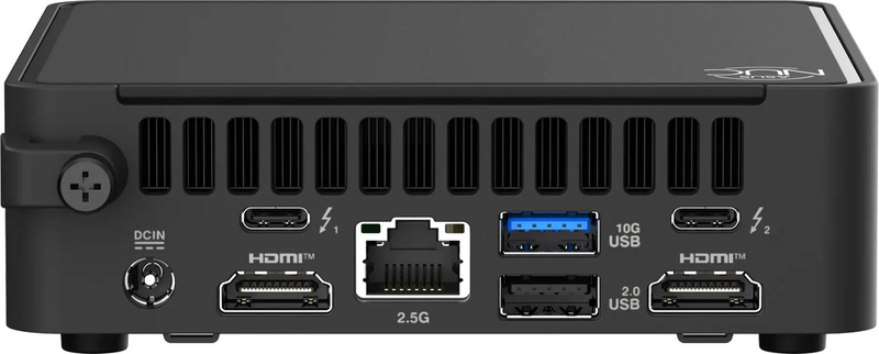 Asus nuc 15 pro slim kit rnuc15crkv700002 barebone Intel Core ultra 7 265h vpro arc 140t Wi-Fi 7 thunderbolt 4 no ram no SSD no os black-null