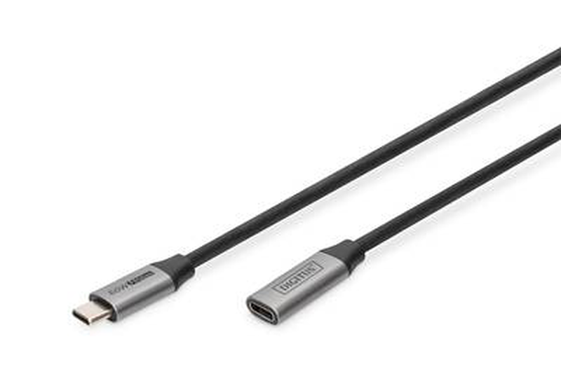 Digitus / USB extension cable / 24 pin USB-c (m) to 24 pin USB-c (f) / USB 3.1 / 1 m / 4k support / black-null