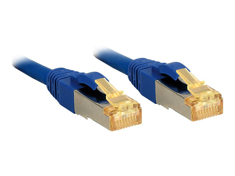 Lindy - patch cable - rj-45 (m) to rj-45 (m) - 1.5 m - sftp, pimf - cat 7 (cable) / cat 6a (connectors) - halogen-free, snagless - blue-null