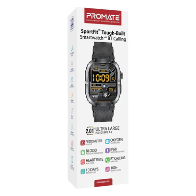 Promate sportfit&trade; tough-built smartwatch with bt calling, , medium