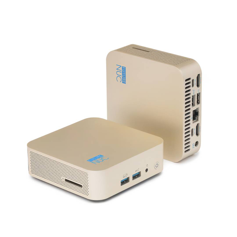Futurenuc lux mini pc Intel Core i5-12450h 8-core 16GB ddr4 512GB nvme SSD windows 11 pro iris xe graphics  gold-null