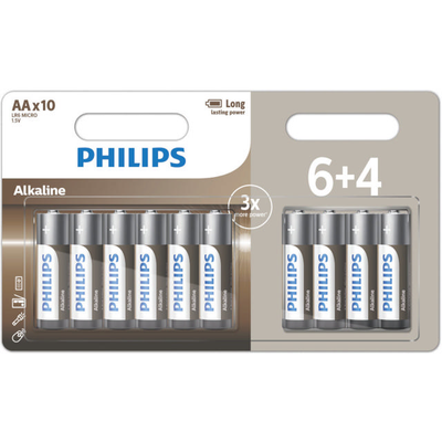 Philips alkaline batteries aa 10pcs, , medium