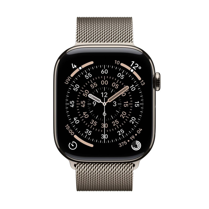 Apple Watch Series 11&nbsp;GPS + Cellular 46mm&nbsp;Natural Titanium Case with Natural Milanese Loop - M/L-null