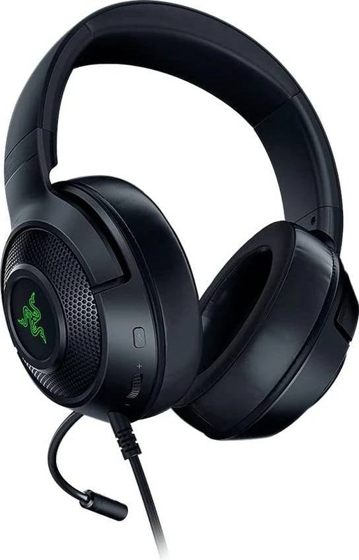 Razer kraken v3 x wired USB gaming headset rz04-03750300-r3m1 triforce 40mm 7.1 surround hyperclear mic chroma black-null