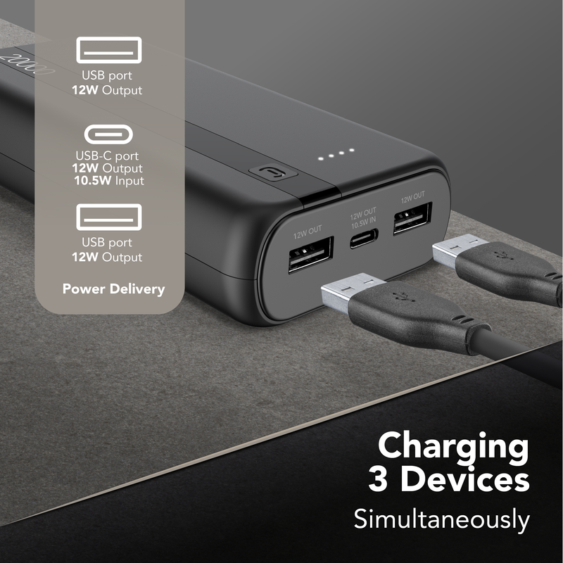 Cellularline power bank 20000mAh 12w &mu;&epsilon; 2 &theta;ύ&rho;&epsilon;&sigmaf;-null