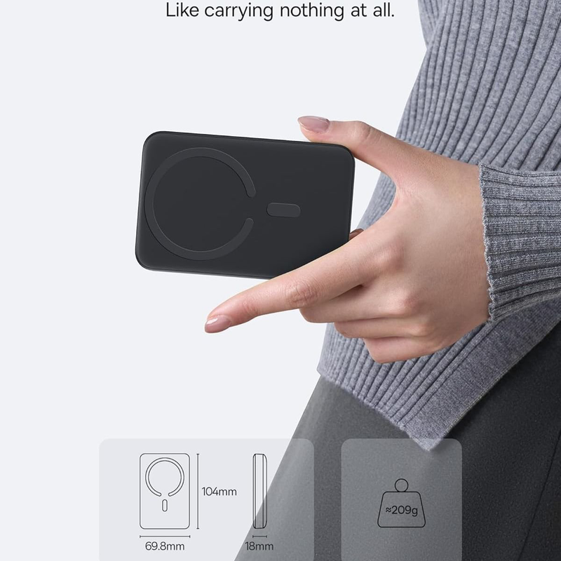Baseus enerfill fm11 ultra wireless powerbank 22.5w 10000mAh black, , medium-null