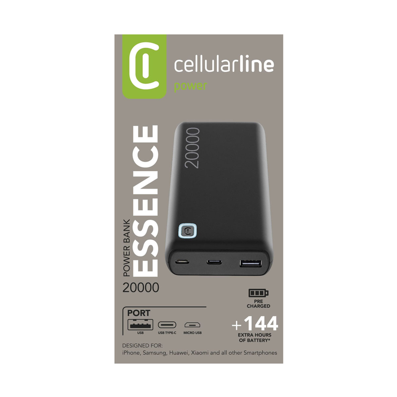 Cellular Line Essence 20000mAh Black Power bank image number null