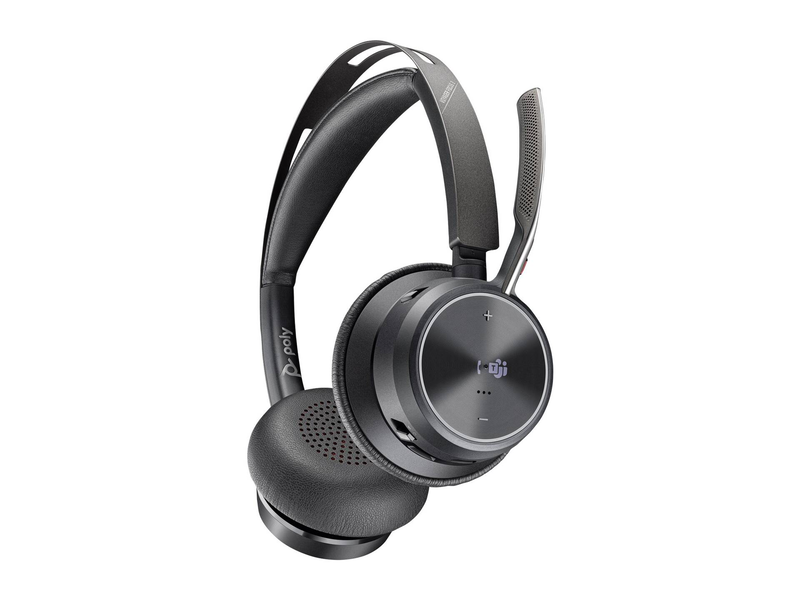 Poly voyager focus 2-m / headset / on-ear / bluetooth / wireless / active noise cancelling / USB-c via bluetooth adapter / black / certified for microsoft teams, , medium-null