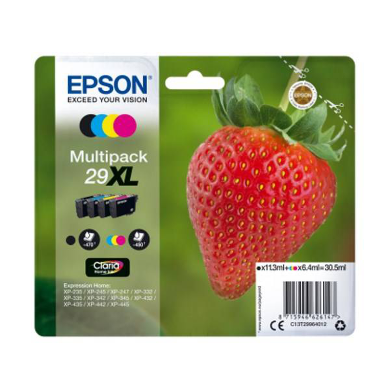 Epson 29xl multipack / 4-pack / xl / black, yellow, cyan, magenta ink cartridge / for expression home xp-245, 247, 255, 257, 332, 342, 345, 352, 355, 435, 442, 445, 452, 455, , medium-null