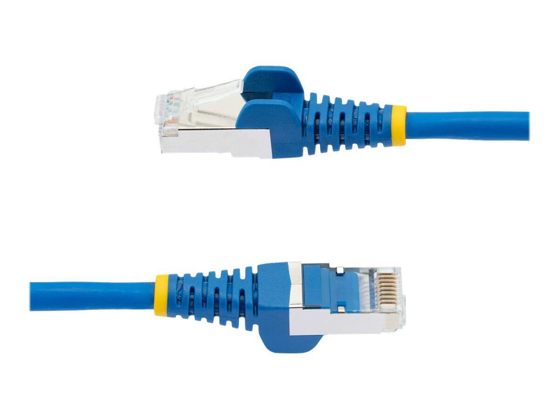 Startech.com 50cm cat6a ethernet cable - blue - low smoke zero halogen (lszh) - 10GBe 500mhz 100w poe++ snagless rj-45 w/strain reliefs s/ftp network patch cord - patch cable - rj-45 (m) to rj-45 (m) - 50 cm - s/ftp - cat 6a - ieee 802.3bt - halogen-free,-null