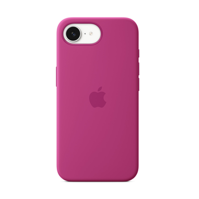 iPhone 16e silicone case fuchsia, Fuchsia, medium