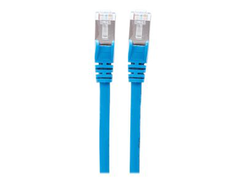 Intellinet network patch cable, cat6, 10m, blue, copper, s/ftp, lsoh / lszh, pvc, rj45, gold plated contacts, snagless, booted, polybag - patch cable - rj-45 (m) to rj-45 (m) - 10 m - sftp, pimf - cat 6 - halogen-free, molded, stranded - blue-null