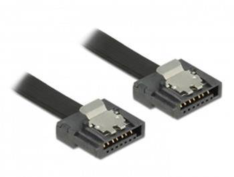 Delock flexi / sata cable m-m / serial ata 150/300/600 / 50cm / latched / black, , medium-null