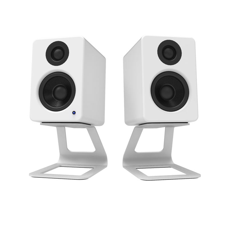 Kanto se2 elevated desktop speaker stands for small speakers - white, pair-null