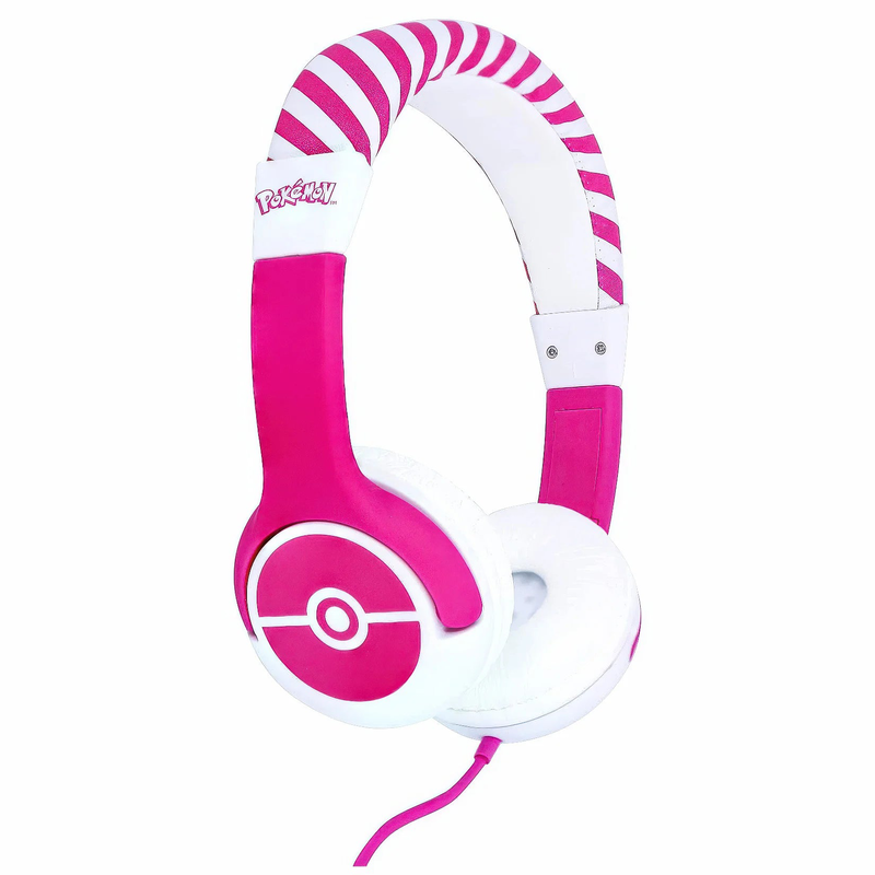 Pokémon pink pokeball kids headphones, , medium-null