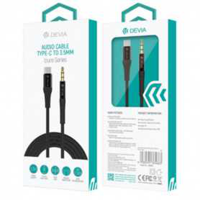 Devia audio cable 3.5mm ipure series black 1m