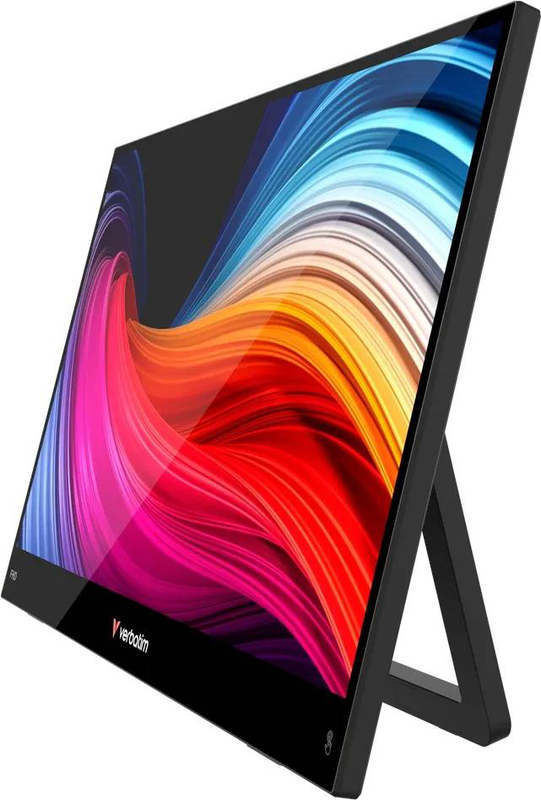 Verbatim light series 14" portable touchscreen monitor ips full HD 1920x1080 60hz hdr USB-c mini HDMI speakers black-null