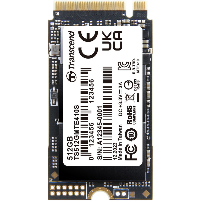 Transcend mte410s 512GB ts512gmte410s m.2 2242 pcie Gen4 x4 nvme internal SSD 5000mb/s 3d nand dram-less single-sided-null