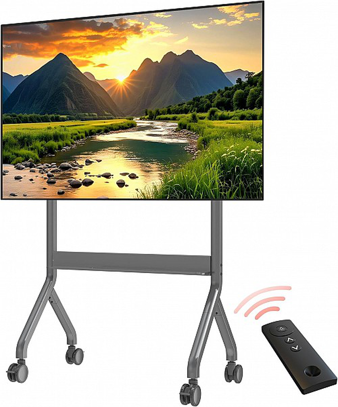 Nbmounts p150 motorized trolley adjustable up to 1.5m vesa 90x60 up to 90'' & 68kg-null
