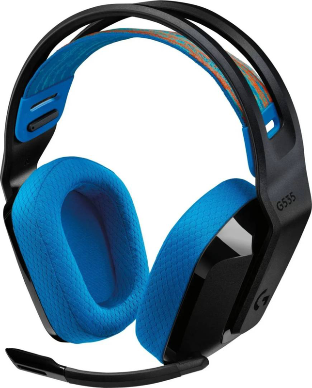 Logitech g g535 lightspeed wireless gaming headset 939-002219 40mm drivers flip-to-mute mic 33h lightweight black-null