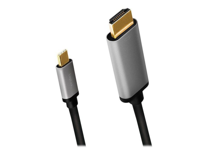 Logilink - adapter cable - HDMI male to USB-c male - 1.8 m - triple shielded - black - 4k60hz (3840 x 2160) support-null