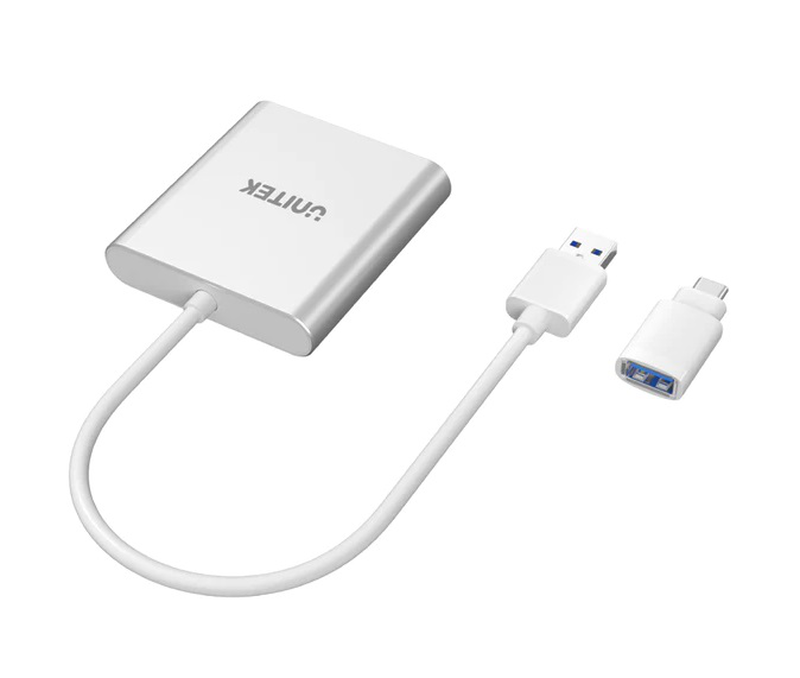 Unitek y-9313d USB-a/c 3.0 aluminium sd/micro sd/cf card reader, , medium-null