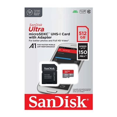 Sandisk ultra microsdxc 512GB class10 u1 150mbpSSDsquac-512g-gn6ma, , medium