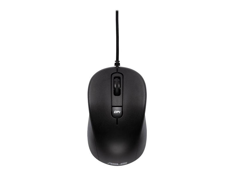 Asus mu101c blue ray silent wired mouse ambidextrous 3200 dpi USB-a black 90xb05rn-bmu000-null