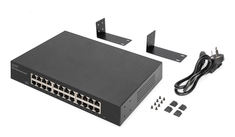 Digitus dn-80113-2 24-port gigabit unmanaged switch | 19" rackmount, , medium-null