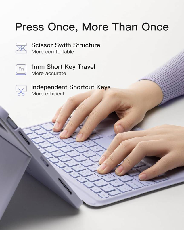 Inateck for ipad pro 11 inch case with keyboard / compatible with ipad Air 11inch m3/m2,air 5/4, pro 11" 4/3/2/1,, , medium-null