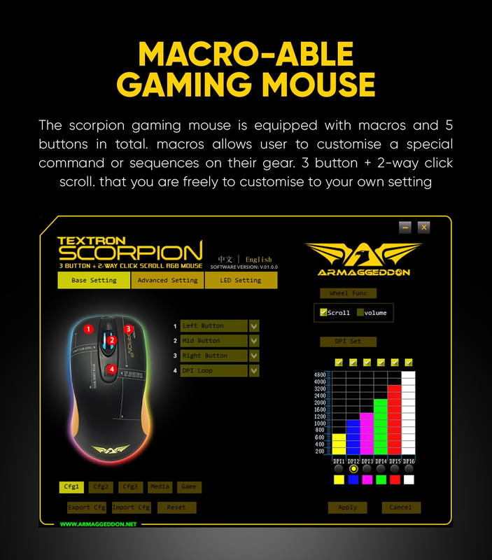 Armaggeddon scorpion 3 pro-gaming mouse with free mousepad, , medium-null