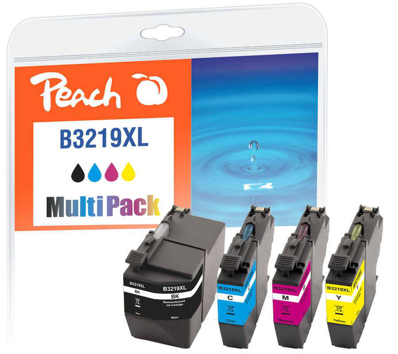 Peach combi pack, compatible with brother lc-3219xlvaldr, , medium-null