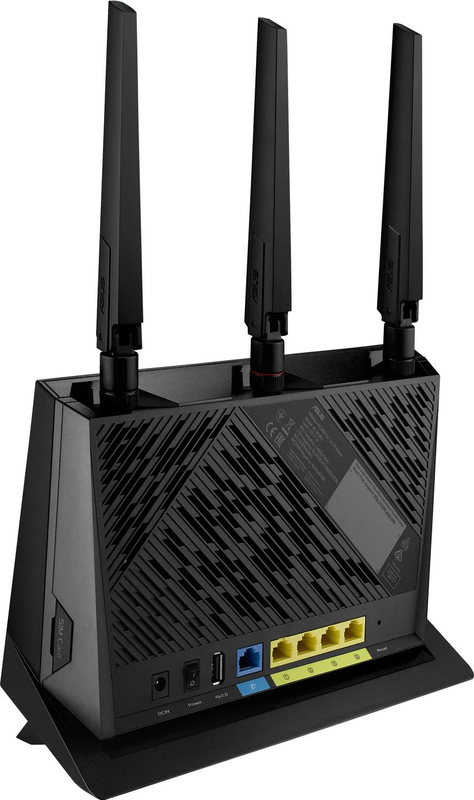 Asus 4g-ac86u dual-band ac2600 lte cat12 modem router 4g+ 600mbps Wi-Fi 5 mu-mimo 4x gigabit lan USB black-null