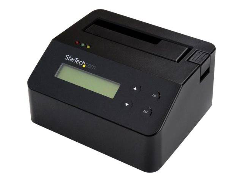 Startech.com USB 3.0 hard drive eraser dock for 2.5" & 3.5" sata SSD HDD + 4kn drive / lcd/ rs232 / secure erase HDD wiper docking station (sdock1eu3p2) / hard drive eraser / 2.5" / 3.5" / sata 6GB/s / black, , medium-null